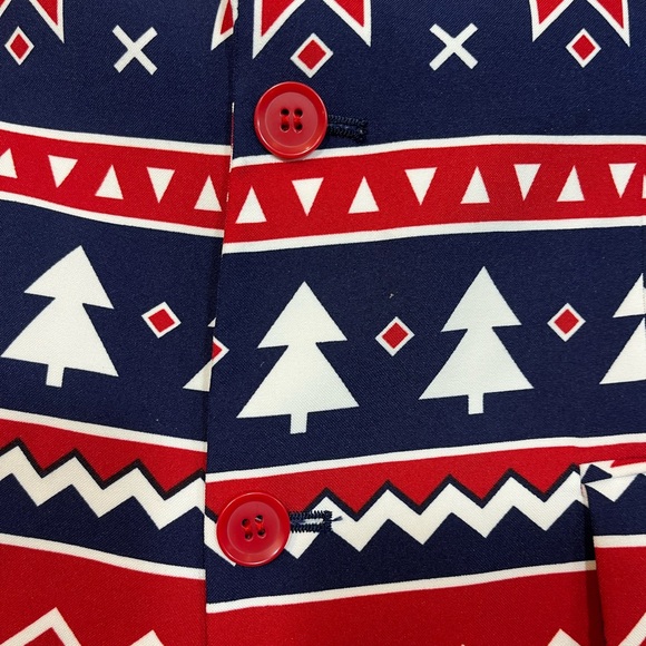 Oppo Suit blazer Christmas print Men’s Size US 38 - Picture 3 of 6